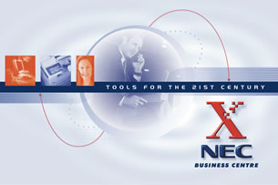 XEROX NEC Business Centre website splash page image