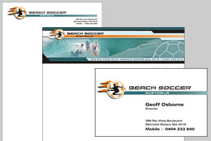 Beach Soccer Australia logo and stationery image