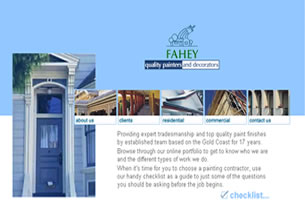 Fahey Quality Painters and Decorators website image