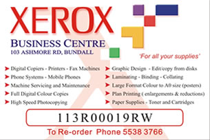 XEROX NEC Business Centre despatch labels image