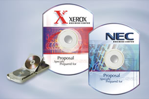 XEROX NEC Business Centre mini cd labels image