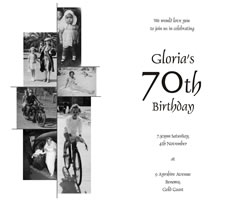 70th Birthday invitation image