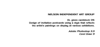 Job: Nelson Independent Art Group invitations