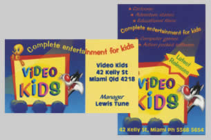 Video Kids logo, business card and advertising images