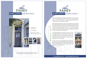 Fahey Quality Painters and Decorators promotional portfolio images