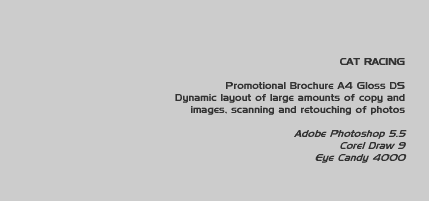 Job: CAT Racing brochure 