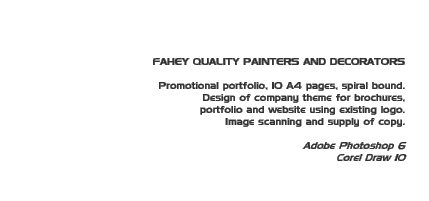 Job: Fahey Quality Painters and Decorators promotional portfolio
