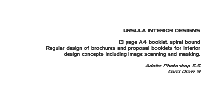 Job: Ursula Interior Designs booklet 